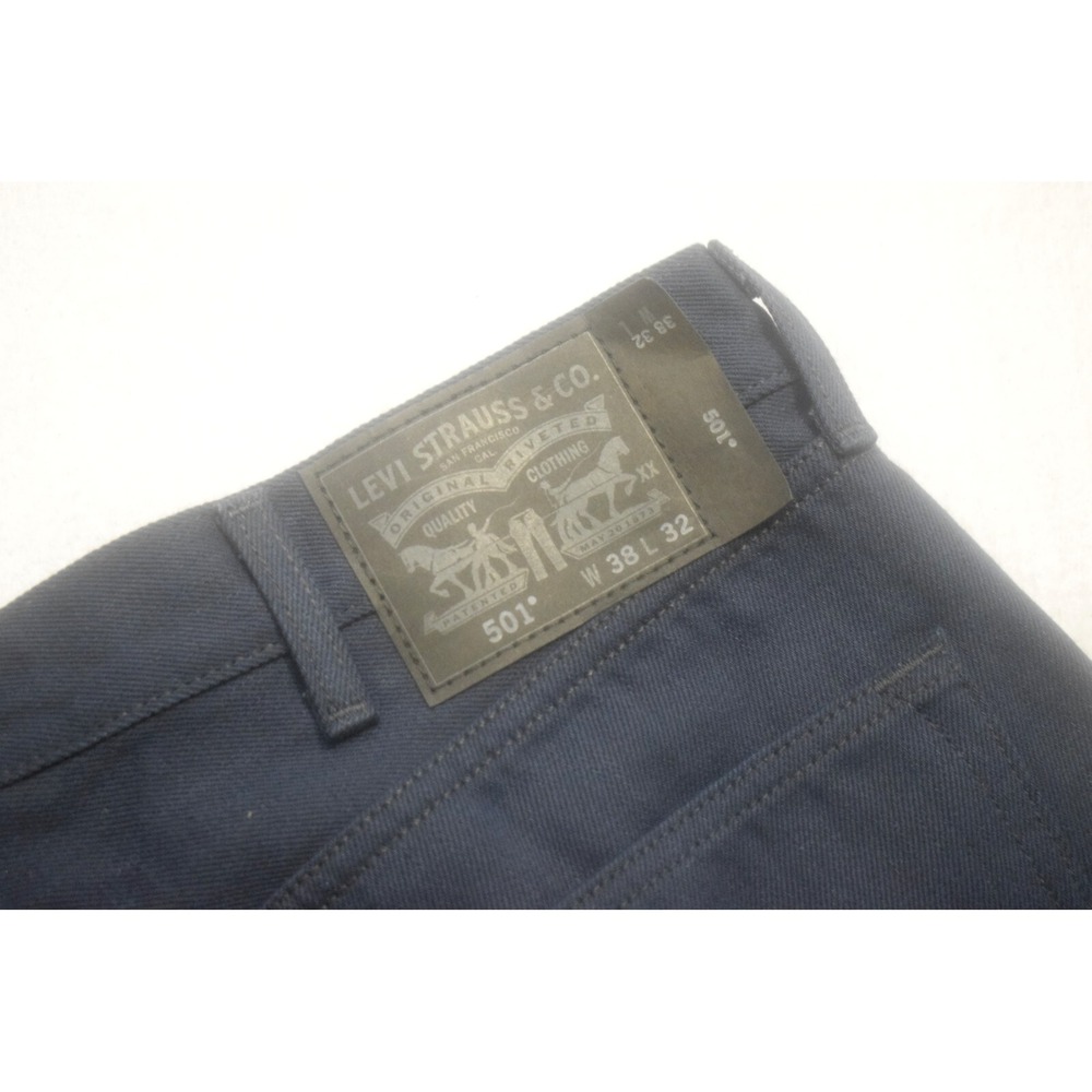 Levi's 501 XX Button Fly Denim Blue Jeans Straight Leg Mens Size 38 x 32
